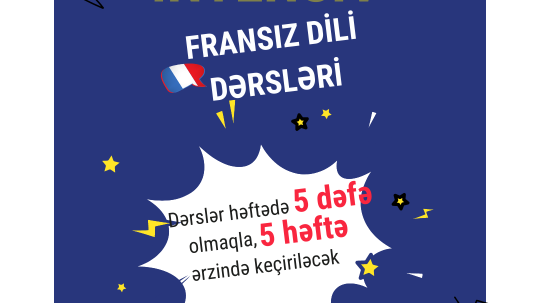 İntensiv fransız dili dərsləri. Dərslər 27 iyundan başlayır.